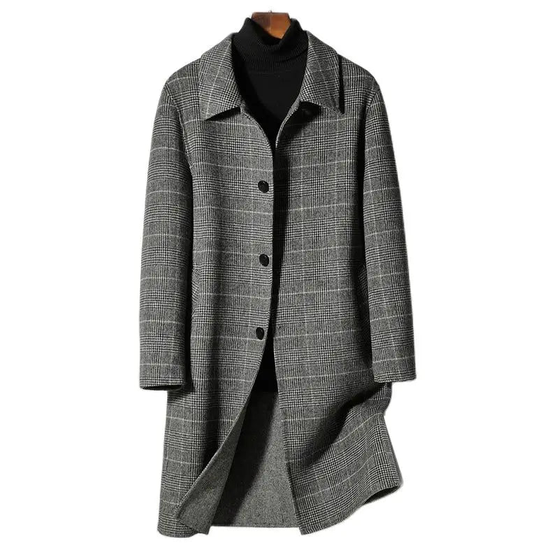 Men’s Plaid Overcoat