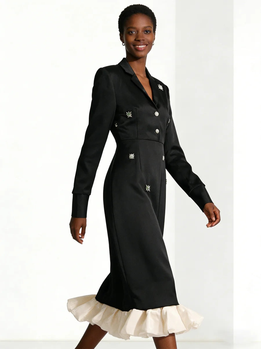 Hit Color Spliced Diamonds Dresses