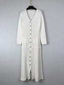 Sleeves Patchwork Pockets Basics Dresses