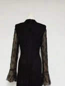 Long Sleeves Patchwork Dress