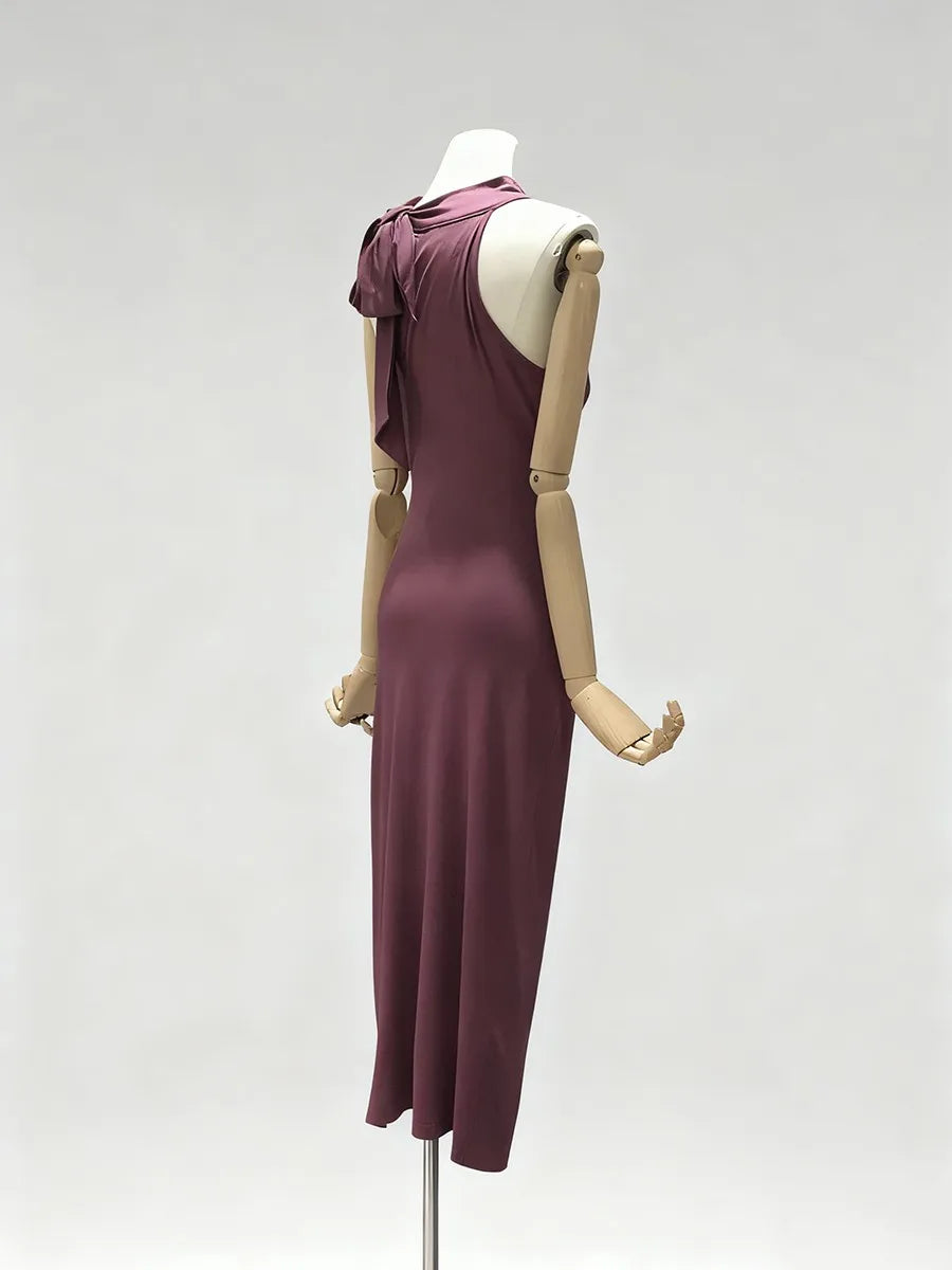 Round Neck Sleeveless  Dress