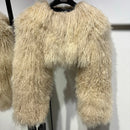 Plus Size Shaggy Coat