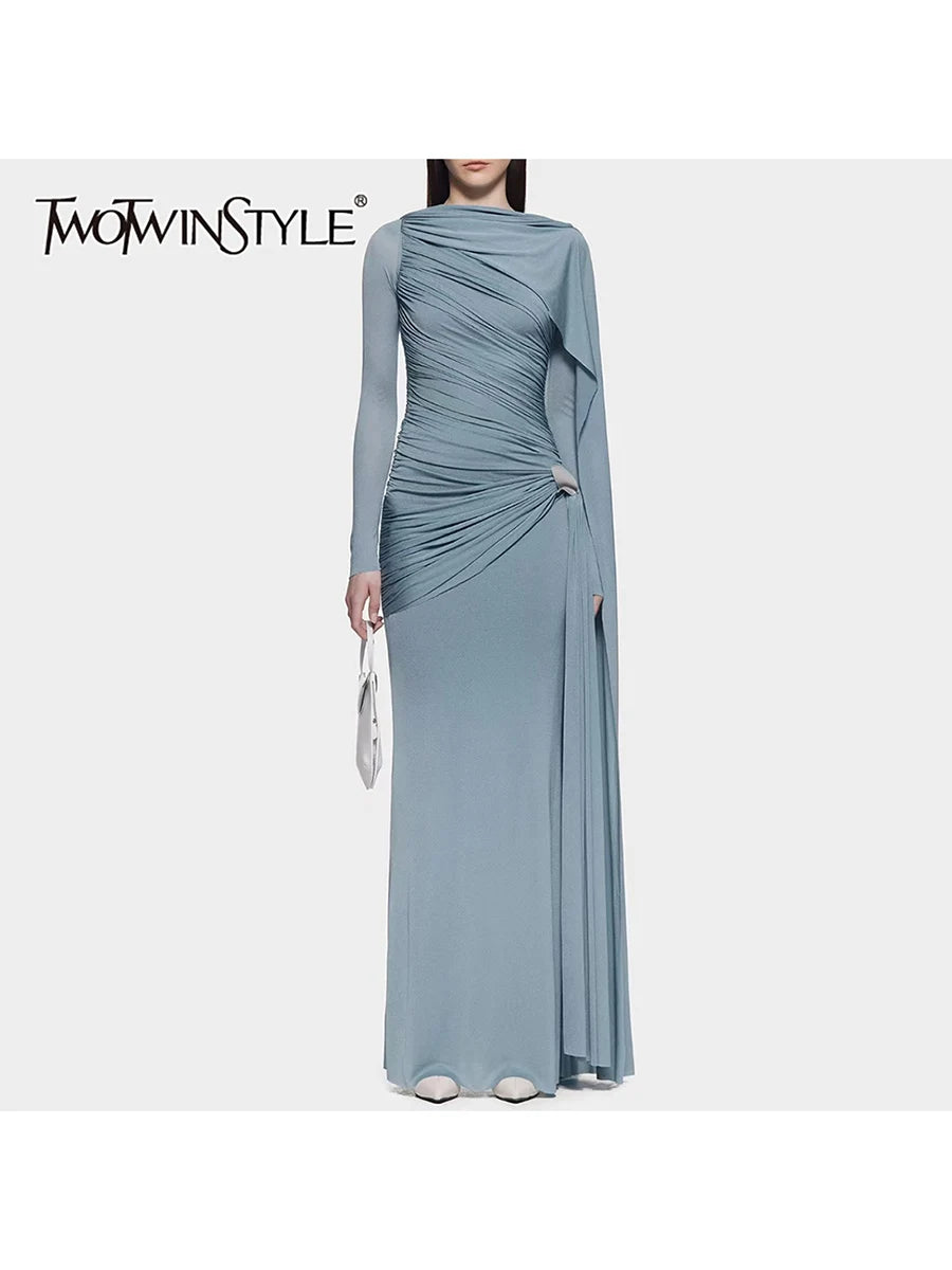 Spliced Folds Dresses