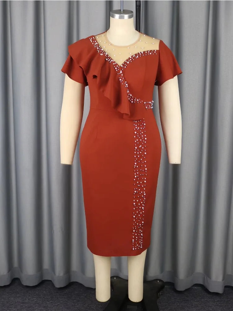 Plus Size Ruffled Dress