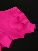 Plus Size Fuchsia One Shoulder