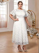 Plus Size White Lace Dresses