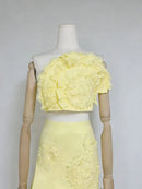 Embroidery Two Piece Ruffles Skirt Sets