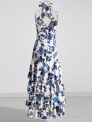 Layered Ruffles Hem Dress Female New