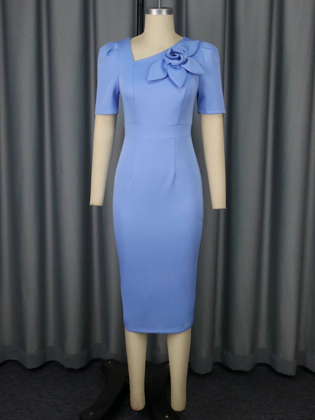 Plus Size 3D Flower Dress