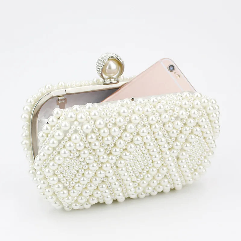 Flower Crystal Wedding Bridal Clutch