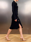 Single Breasted Basics Knit Dresses