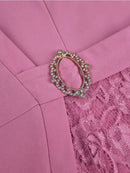 Plus Size Midi Dress Turn-Down Collar Dress