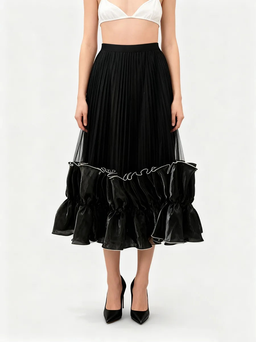 Ruffles Mesh Skirts
