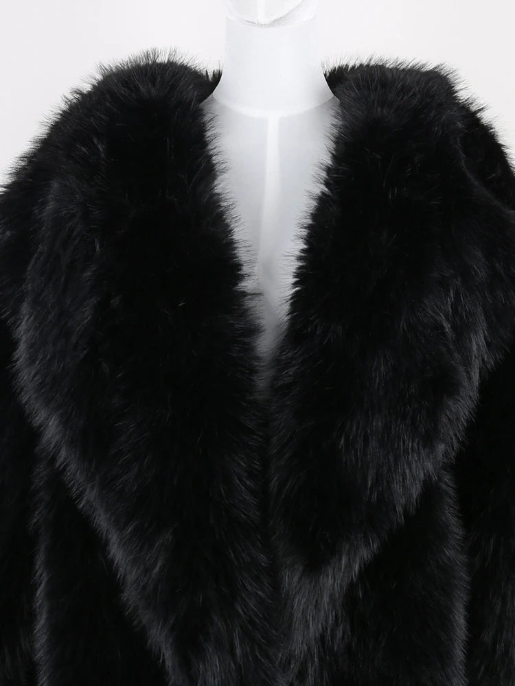 Soft Faux Fox Fur Coat