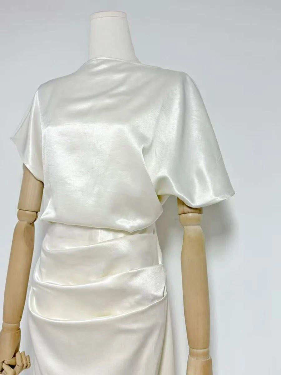 Spliced Folds Dresses