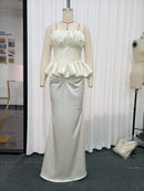 Solid Spliced Pleated Dresses