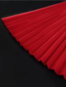 Plus Size Elegant Red Midi Dress
