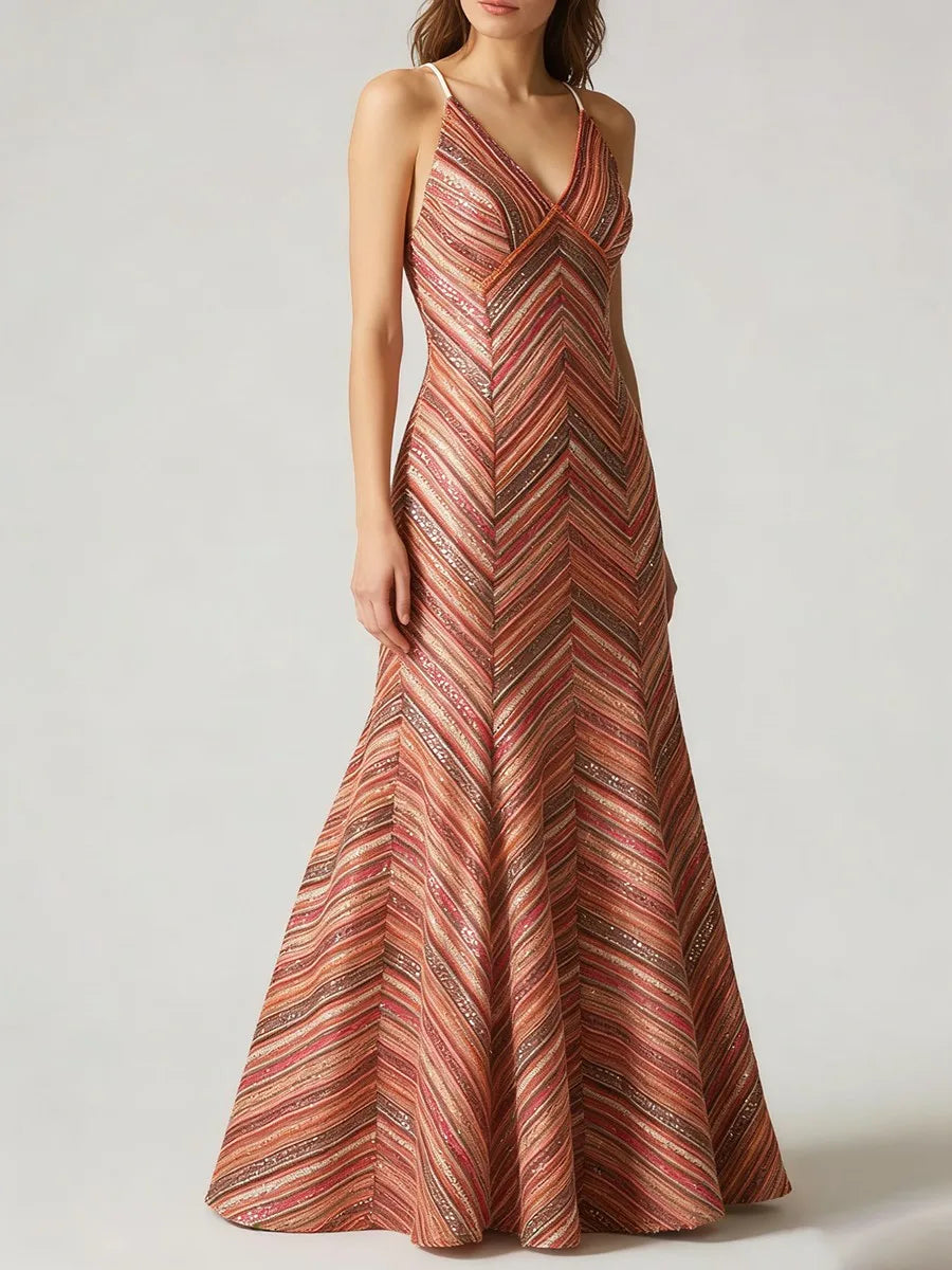 Backless Tunic Sequins Dress