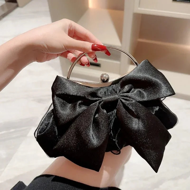 Satin Bow Evening Bags Clutch