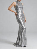 Spliced Sequins Dresses
