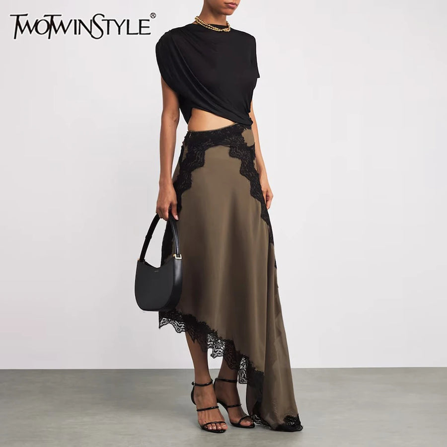 Lace Irregular Dresses