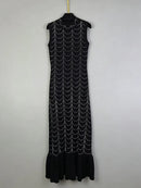 Minimalist Spliced Hot Fix Fashion Dresses