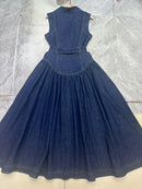 Single Breasted Cowboy Denim Dresses
