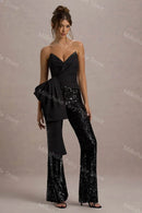 Glitter Sequins Evening Pants Set