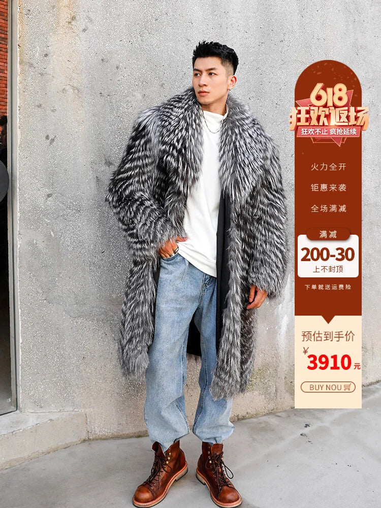 Men’s Fur Coats Real Fox Fur Coat