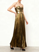 Strapeless Gold Dress