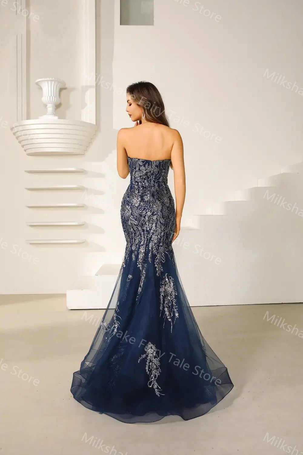 Glamorous Mermaid Glitter Lace Dress