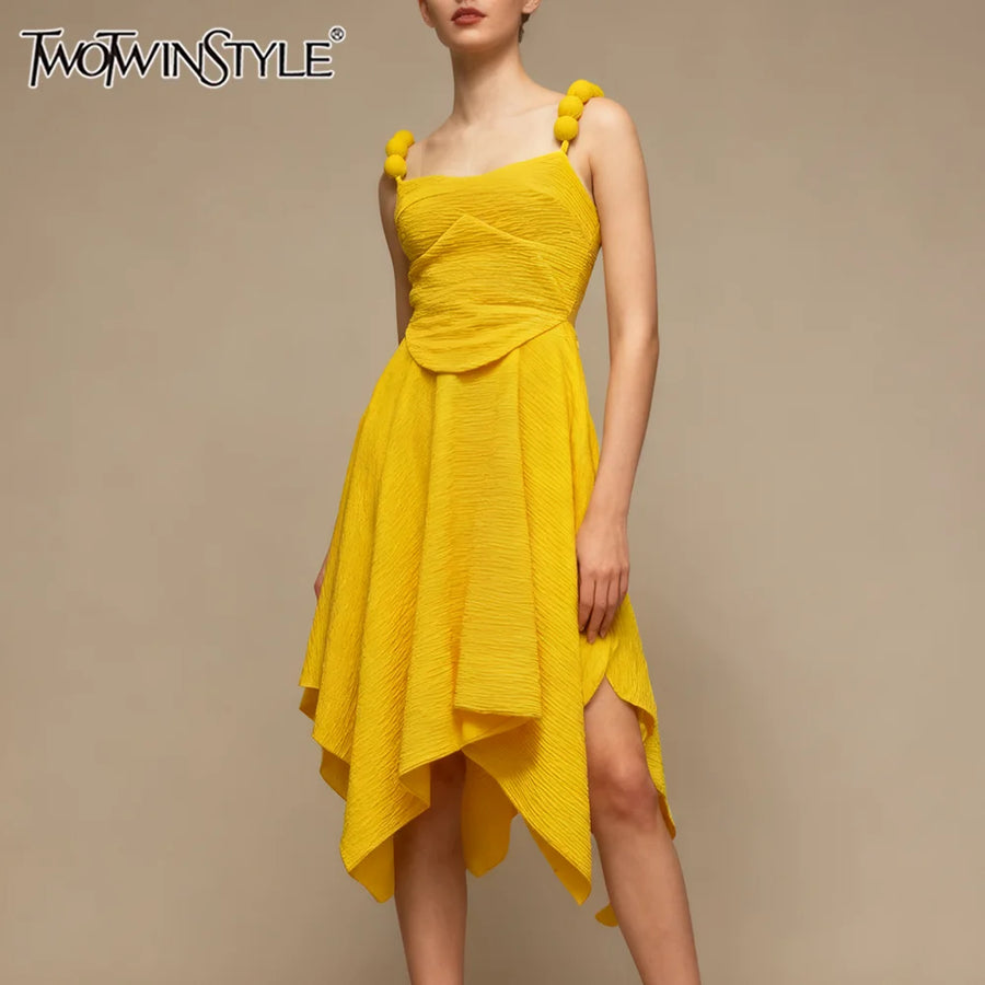 Spliced Folds Dresses