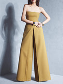Spliced Belt Slimming Jumpsuits