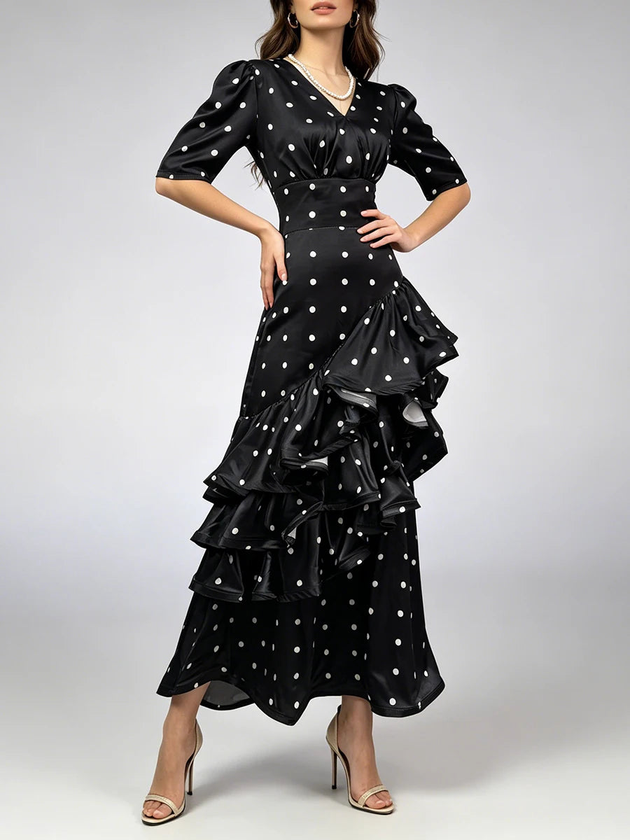 Hit Color Dot Dresses
