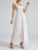 Spliced Lace Sexy Long Dresses