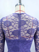 Sheer Spliced Lace Dresses