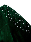 Plus Size Green Velvet Dress