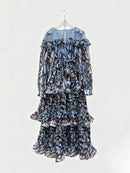 Spliced Ruffles Folds Casual Dresses