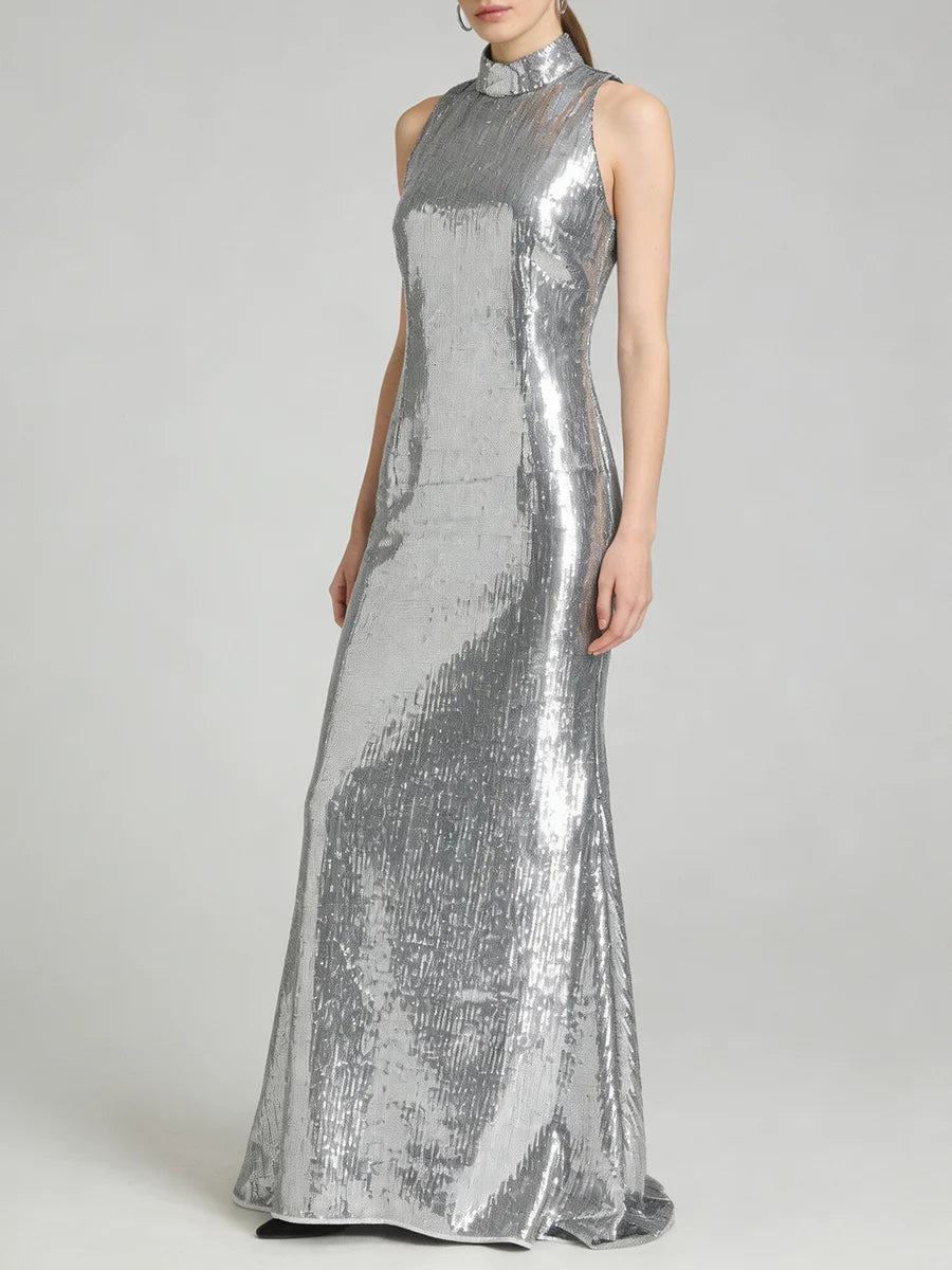 Spliced Sequins Dresses