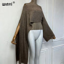 Pullover Sweater Cape Poncho