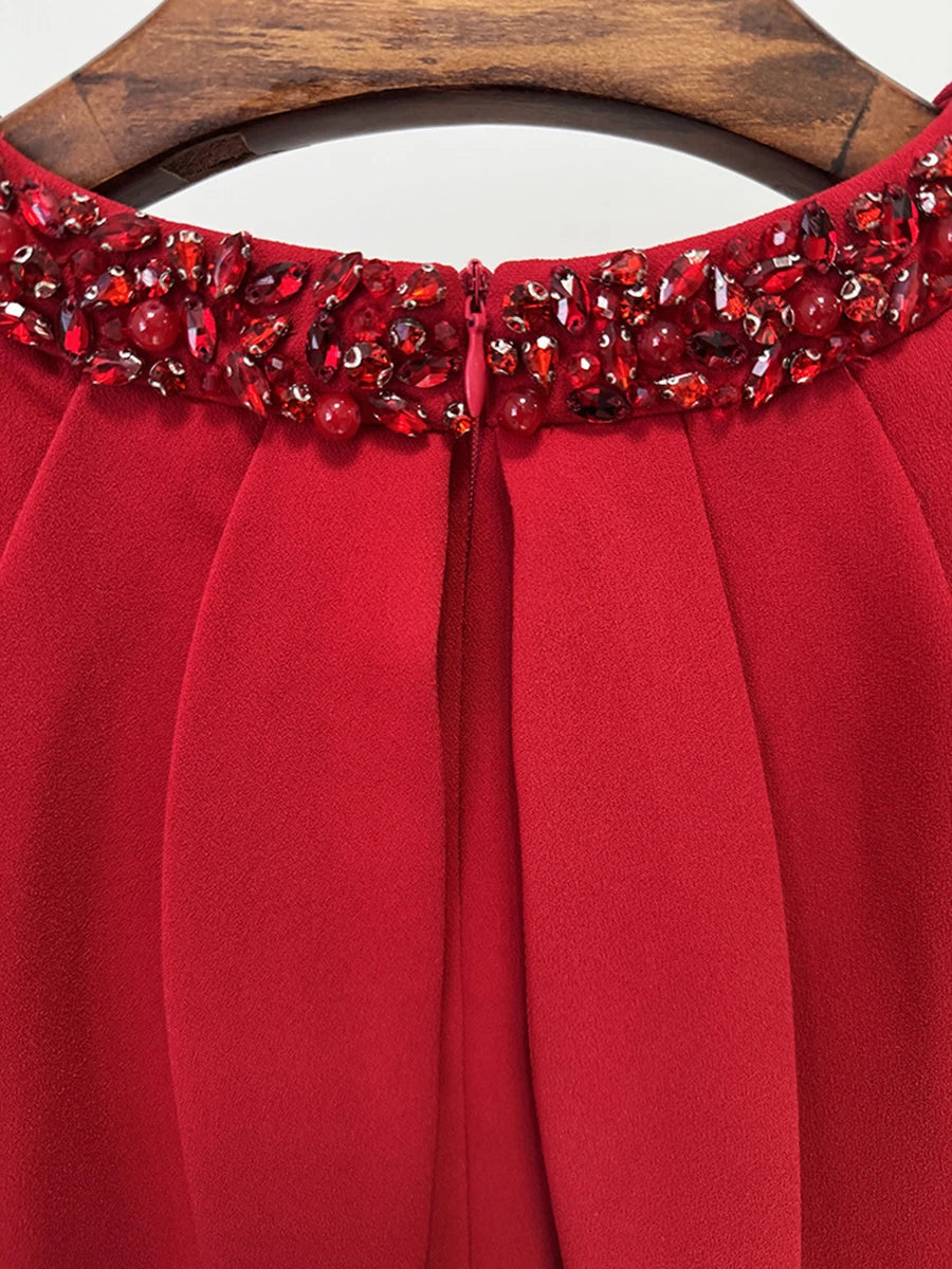 Bead Slimming Long Dress