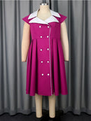 Plus Size Pleated Dress