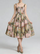 Printing Vintage Long Dresses