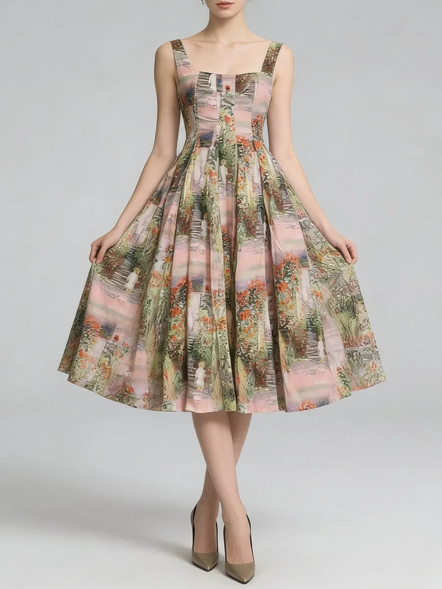 Printing Vintage Long Dresses