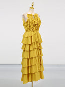 Spliced Ruffles Folds  Dresses