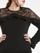 Plus Size Black Lace Mini Dresses