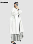 Oversized White Soft Leather  Coat