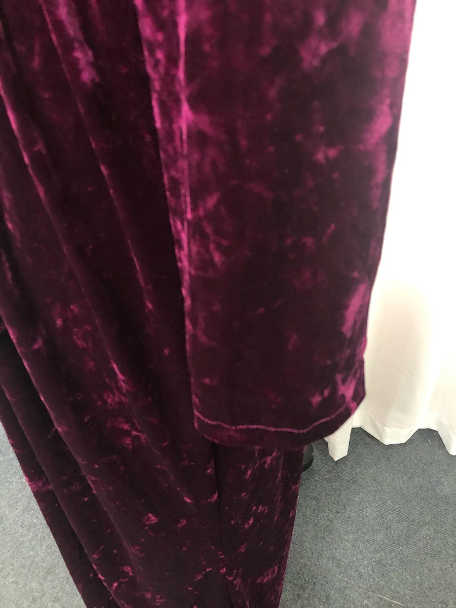 Solid Spliced Folds Dresses