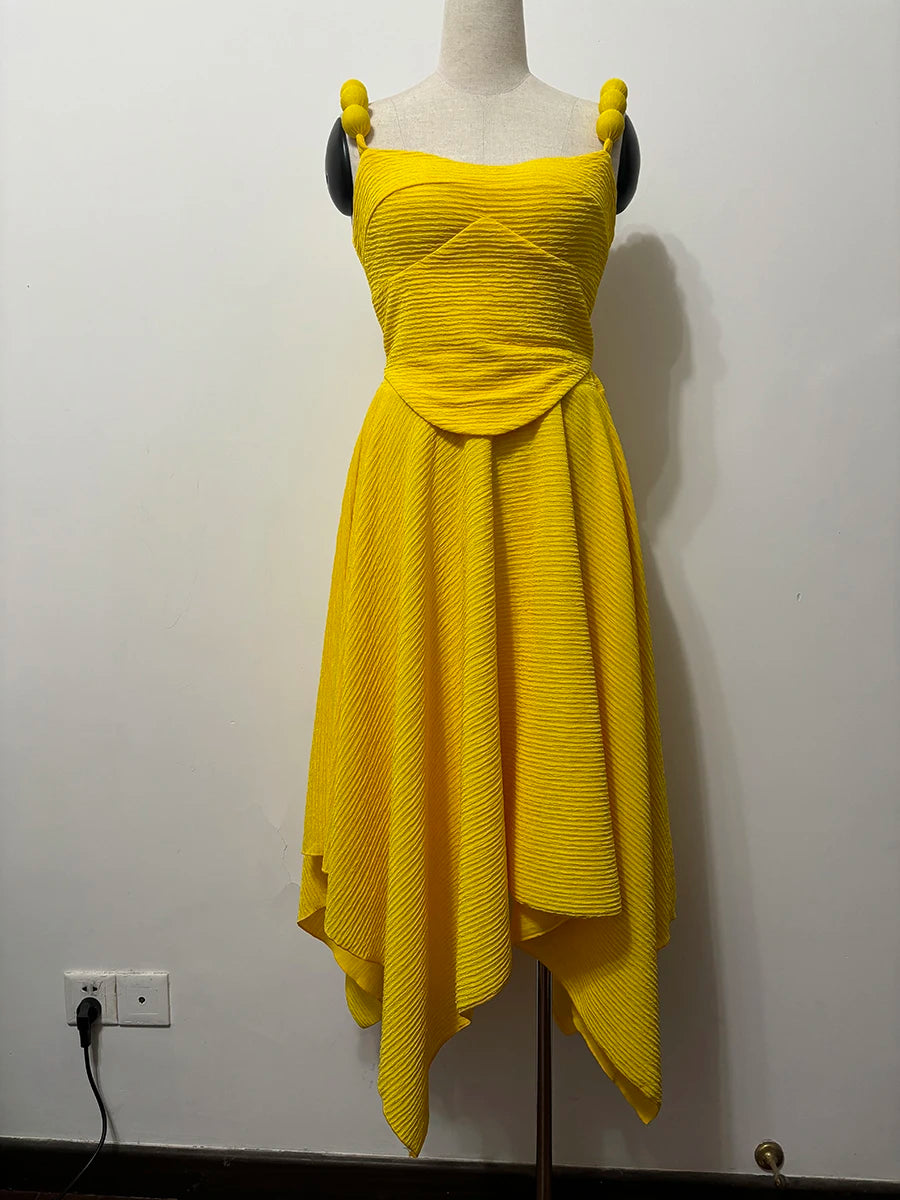 Spliced Folds Dresses