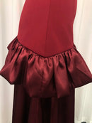 Spliced Ruffles Folds Long Dress